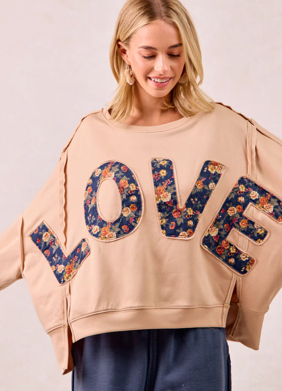Patched Love Sweatshirt