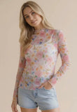 Floral Mesh Top