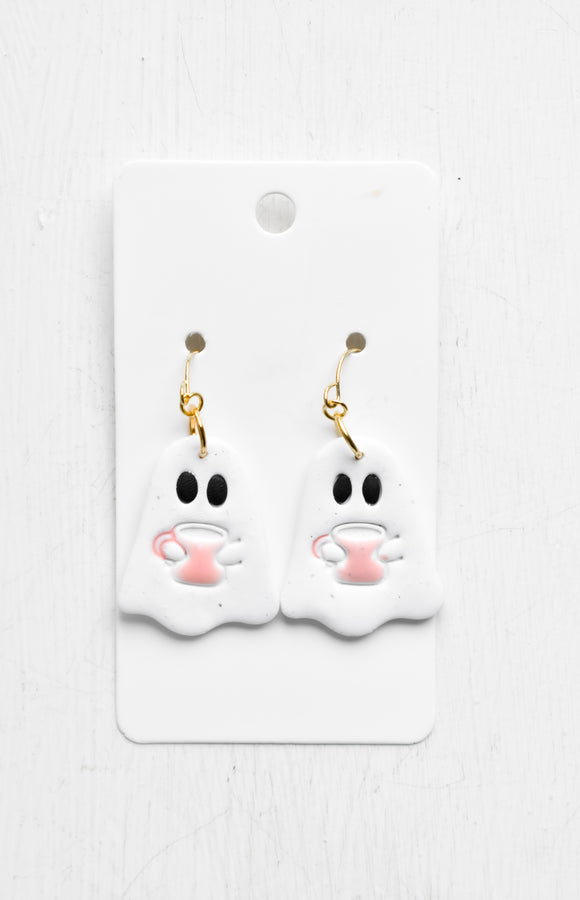 Ghost + Coffee Earrings
