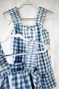 Gingham Blue Set