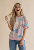 Feeling Floral Patchwork Top