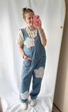 Petal Patchwork Overalls