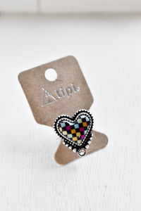 Check Heart Cuff Ring