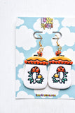 Retro Mushroom Earrings