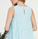 Baby Blue Tiered Top