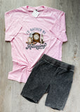 Mineral Washed Biker Shorts