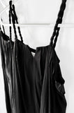 Black Pleated Midi Dress