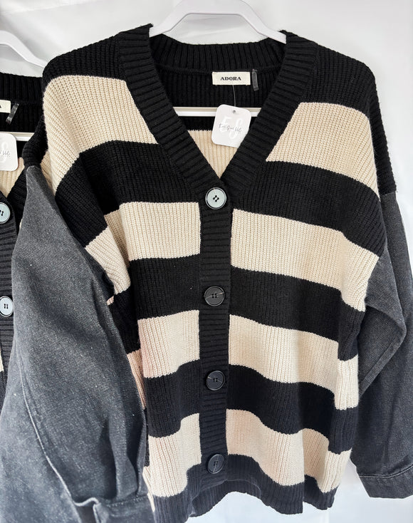 Denim Sweater Cardigan