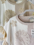 Patched Ruffle Top