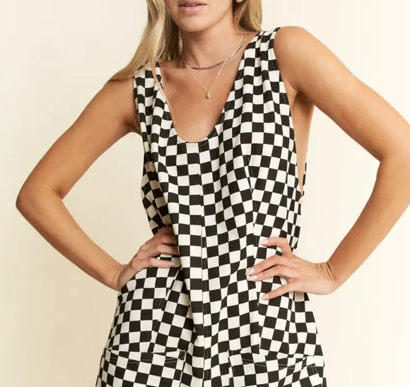 Checked In Romper