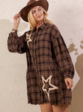 Patched In Plaid Shirt