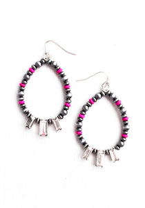 Fuchsia Pearl Teardrop