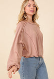 Caramel Stitched Top