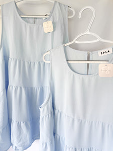 Baby Blue Tiered Top