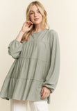 Sweet Olive Babydoll Top