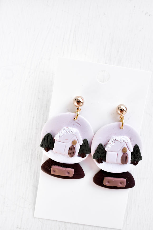 Vintage Snow Globe Earrings
