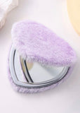 Fuzzy Heart Compact Mirror