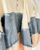 Denim Color Block Sweater