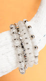 White Beaded Bracelet Set