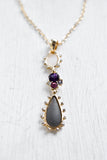 Sea Glass Teardrop Necklace Set