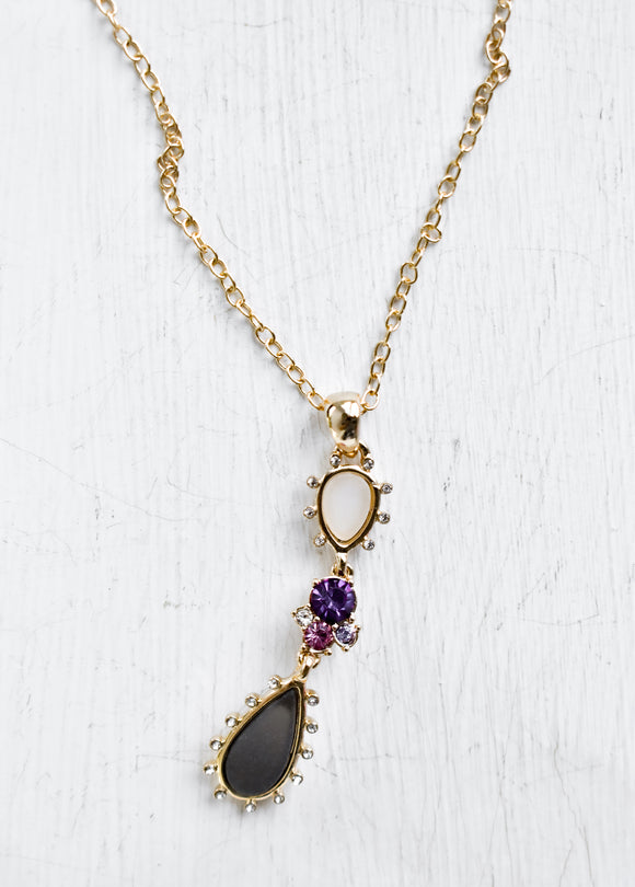 Sea Glass Teardrop Necklace Set