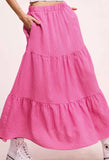 Bubble Pink Maxi Skirt