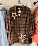 Patched In Plaid Shirt