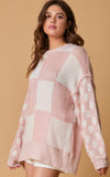 Checkered Pink Sweater