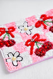 Checkered Cherries Coin Purse