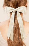 White Bow Barrette