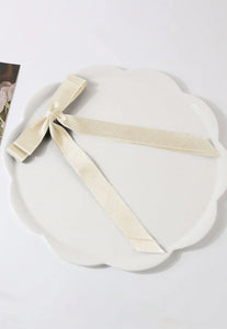 White Bow Barrette